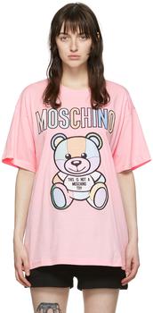 Moschino | Pink Cotton T-Shirt商品图片,4.3折