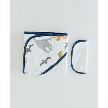 商品Little Unicorn | Dino Friends Cotton Hooded Towel Wash Cloth Set,商家Macy's,价格¥254图片