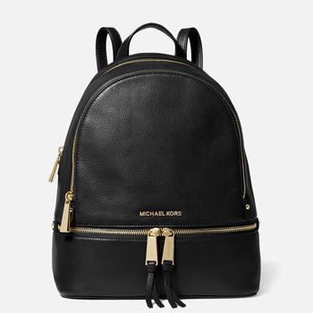 mk双肩包图片, Michael Kors | MICHAEL Michael Kors Women's Rhea Zip Medium Backpack - Black商品图片 