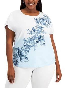 Tommy Hilfiger | Plus Womens Floral Print Boat Neck T-Shirt 5.1折