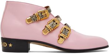 Gucci | Pink Python Ankle Boots商品图片,独家减免邮费