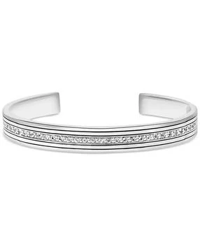 Effy | EFFY® Men's Zircon Cuff Bangle Bracelet (2-1/2 ct. t.w.) in Sterling Silver,商家Macy's,价格¥6986