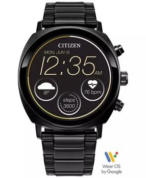 Citizen | Unisex CZ Smart Wear OS Black-Tone Stainless Steel Bracelet Smart Watch 41mm,商家Macy's,价格¥2743