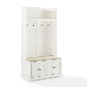 Crosley Furniture | Holbrook Hall Tree Distressed White/Oatmeal,商家Premium Outlets,价格¥4284