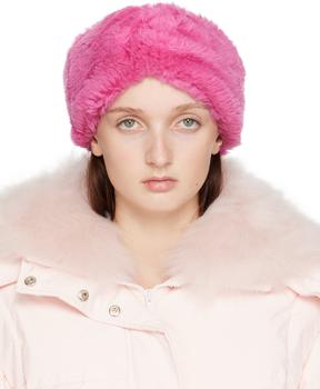 推荐Pink Natural Woven Shearling Headband商品