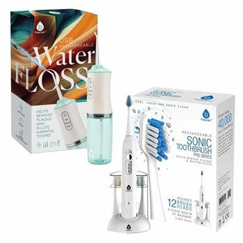 Pursonic Rechargeable Toothbrush & Water Flosser Duo with Multi-Year Supply