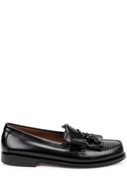 推荐Kiltie black tasselled leather loafers商品
