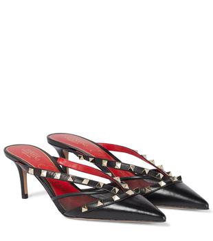 valentino rockstud高跟鞋, Valentino | Rockstud Alcove leather mules商品图片 