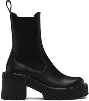 Versace | Black Greca Chelsea Boots商品图片,独家减免邮费