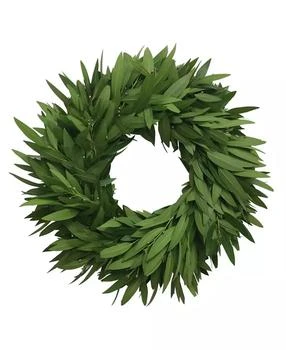 GreenishBlu | Fresh Bay Leaf Wreath, 20",商家Macy's,价格¥554