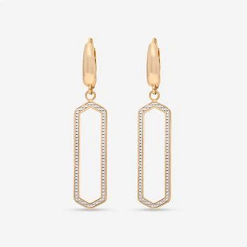 Ina Mar | Ina Mar 14K Yellow & White Gold Geometric Dangle Earrings E13402K4YW,商家Shopworn,价格¥2315