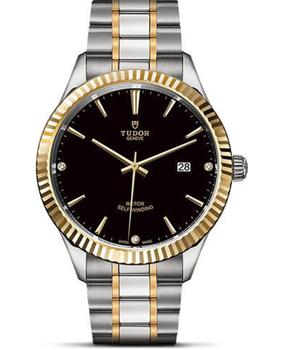 Tudor | Tudor Style 41mm Black Dial Diamond-Set Stainless Steel Men's Watch M12713-0011商品图片,8.4折, 独家减免邮费