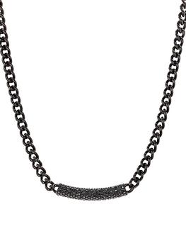 商品Black-Rhodium-Plated & 2.1 TCW Diamond Bar Pendant Necklace图片