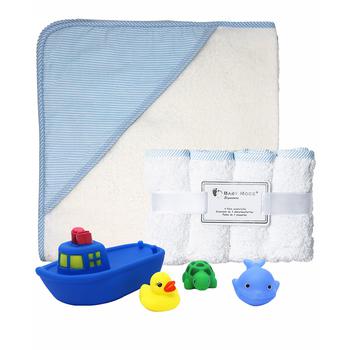 商品Baby Mode Signature | Baby Boys Bath Towel, Washcloth, and Toys, 9 Piece Set,商家Macy's,价格¥308图片