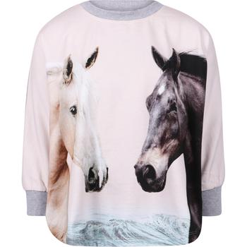 推荐Horse friends print poncho sweatshirt in white商品