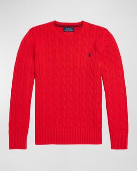 商品Ralph Lauren | Boy's Cable-Knit Cotton Sweater, Size S-L,商家Neiman Marcus,价格¥356图片