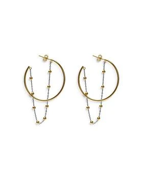 Argento Vivo | Ball Chain Embellished Hoop Earrings in 18K Gold Plated Sterling Silver,商家Bloomingdale's,价格¥509