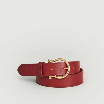 推荐Nappa leather belt Burgundy L'EXCEPTION PARIS商品