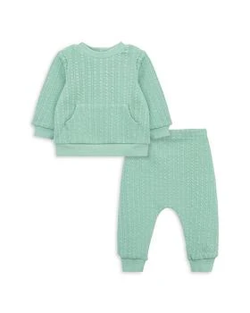 Little Me | Boys' Cotton Blend Cable Knit Sweatshirt & Joggers Set - Baby 满$100减$25, 满减