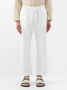推荐Drawstring-waist cotton-twill trousers商品