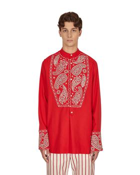 推荐Menelik Embroidered Shirt Red商品