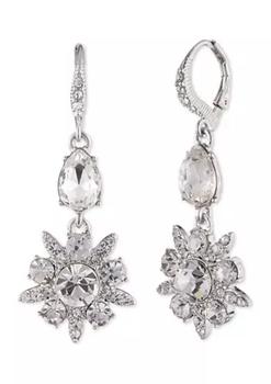 Givenchy | Silver Tone Crystal Star Double Drop Earrings商品图片,