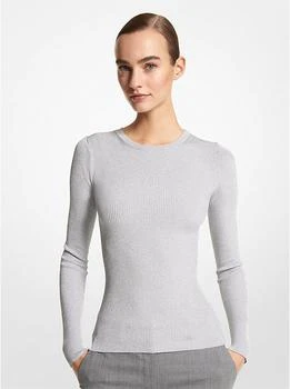 Michael Kors | Hutton Featherweight Metallic Viscose Blend Sweater 