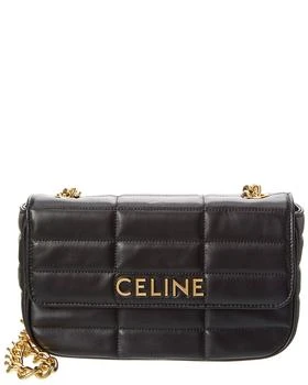 Celine | CELINE Monochrome Quilted Leather Shoulder Bag 7.4折