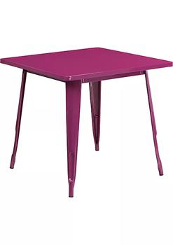 商品Commercial Grade 31.5" Square Purple Metal Indoor-Outdoor Table,商家Belk,价格¥1466图片