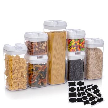 商品Cheer Collection | Set of 7 Airtight Food Storage Containers plus Dry Erase Marker and Labe,商家Verishop,价格¥172图片