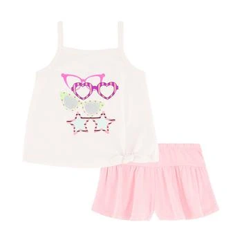 KIDS HEADQUARTERS | Little Girls Sunglasses Tie-Hem Tank Top and Skort, 2 Piece Set 3.9折