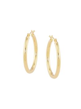 商品18K Yellow Gold Huggie Hoop Earrings图片