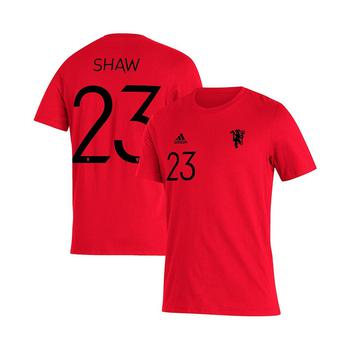 亚历山大王联名阿迪达斯, Adidas | Men's Luke Shaw Red Manchester United Name and Number Amplifier T-shirt商品图片 