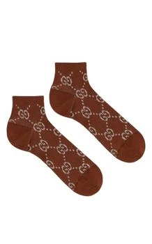 Gucci | GG Embroidered Cotton Blend socks,商家Runway Catalog,价格¥2971