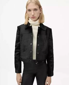 Mango | Women's Fur-Effect Leather Jacket,商家Macy's,价格¥4487