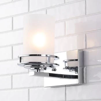 JONATHAN Y | Fairfax 7.13" 1-Light Metal/Frosted Glass Contemporary Glam LED Vanity Light,商家Premium Outlets,价格¥454