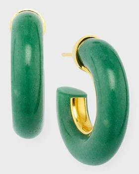 NEST Jewelry | Jade Aventurine Chunky Hoop Earrings,商家Neiman Marcus,价格¥1138