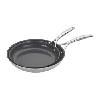 ZWILLING | ZWILLING Energy Plus 2-pc Stainless Steel Ceramic Nonstick 10-in & 12-in Fry Pan Set,商家Premium Outlets,价格¥738