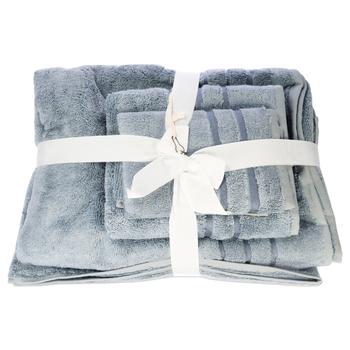 商品Cariloha | Bamboo Bath Towel Set - Blue Lagoon by Cariloha for Unisex - 3 Pc Bath Towel, Hand Towel, Washcloth,商家Premium Outlets,价格¥349图片