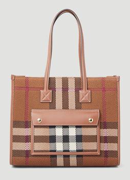 burberry tote, Burberry | Pocket Check Tote Bag in Brown商品图片 