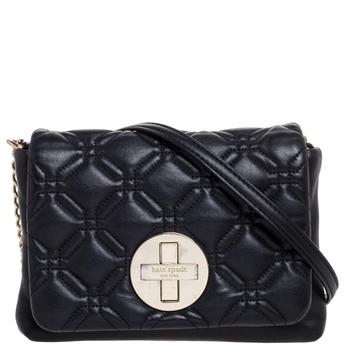 kate spade帆布包斜挎包, [二手商品] Kate Spade | Kate Spade Black Leather Astor Court Naomi Crossbody Bag商品图片 5.5折