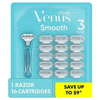 商品Venus Smooth Razor Handle + 16 Cartridges图片