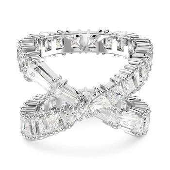 Swarovski | Rhodium-Plated Square Crystal Infinity Ring,商家Macy's,价格¥1200