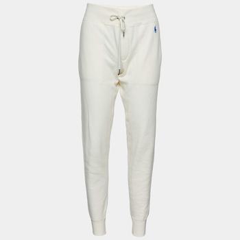 推荐Polo Ralph Lauren Off White Cotton Knit Jogger Pants M商品