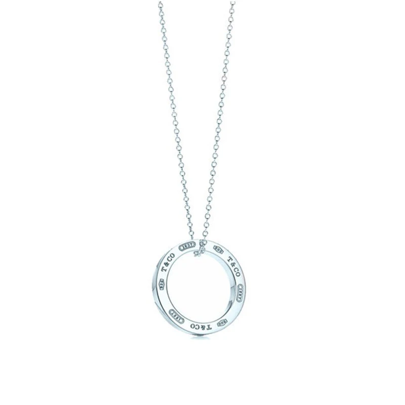 推荐TIFFANY&CO.蒂芙尼女士项链925银1837圈形单环�项链商品
