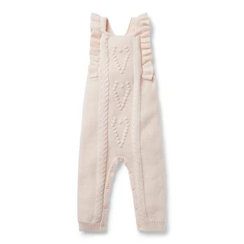 Janie and Jack | Heart Ruffle Sweater Overalls (Infant) 9折