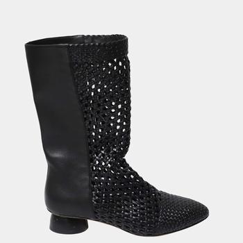 菲拉格慕鞋女靴, [二手商品] Salvatore Ferragamo | Salvatore Ferragamo Black Nappa Leather Tarsina 30 Boots Size UK5.5商品图片 4.6折