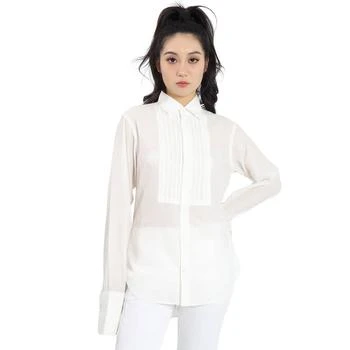 Burberry | Ladies White Ribbed Panel Shirt 2.1折, 满$75减$5, 满减