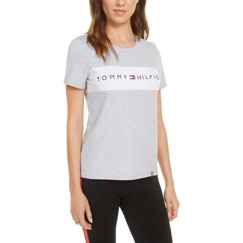 推荐Tommy Hilfiger Sport Womens Cotton Blend Activewear T-Shirt商品