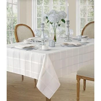 Elrene Home Fashions | Elegance Plaid Jacquard Tablecloth, 52" x 52",商家Bloomingdale's,价格¥261